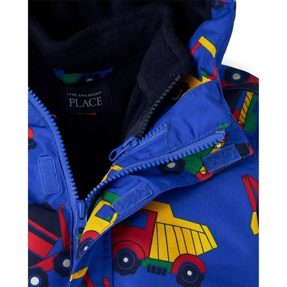 🆕Boys Cobalt Car 3 in 1 Heavy Winter Jacket Resistant Windproof Fleece Coat